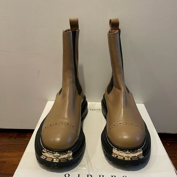 NWB Sandro Noha Leather Boots - Picture 2 of 7